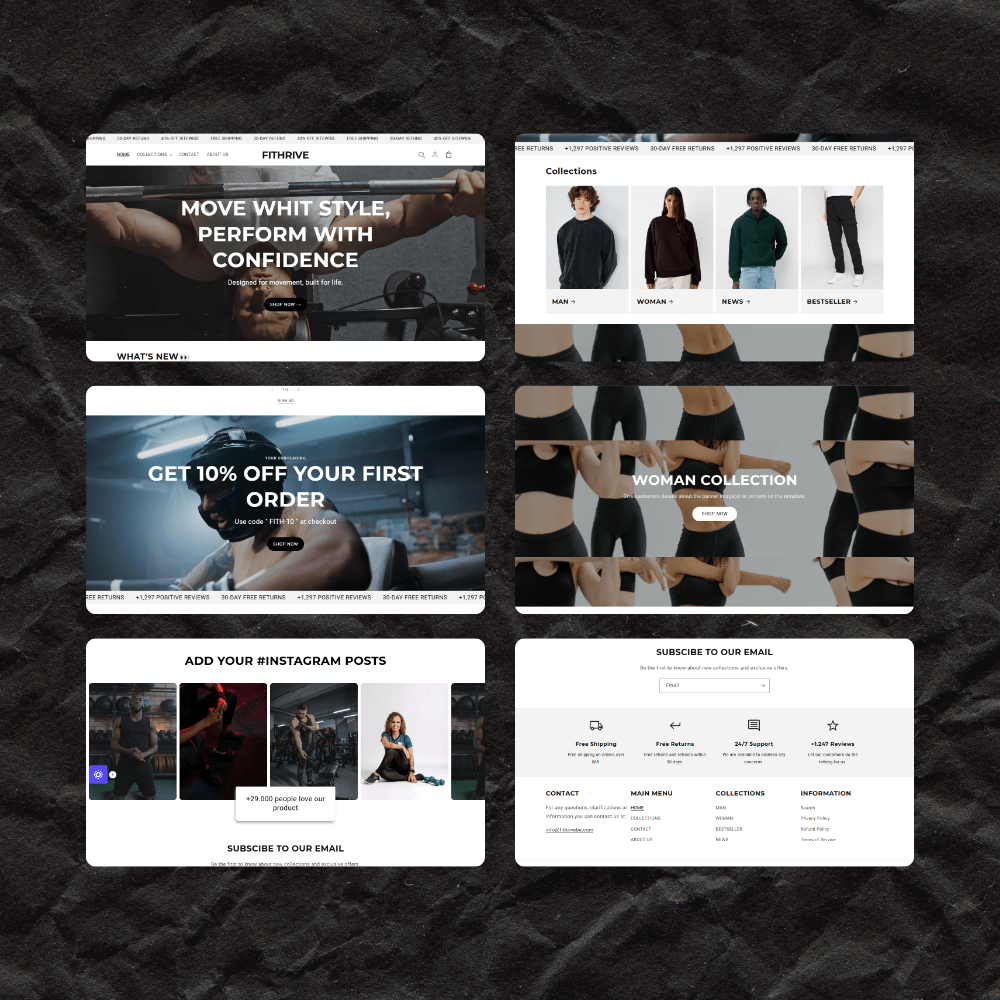 FITHRIVE – Premium Shopify Theme for Fitness, Gym & Activewear Brands (2.0) - Webwave Theme