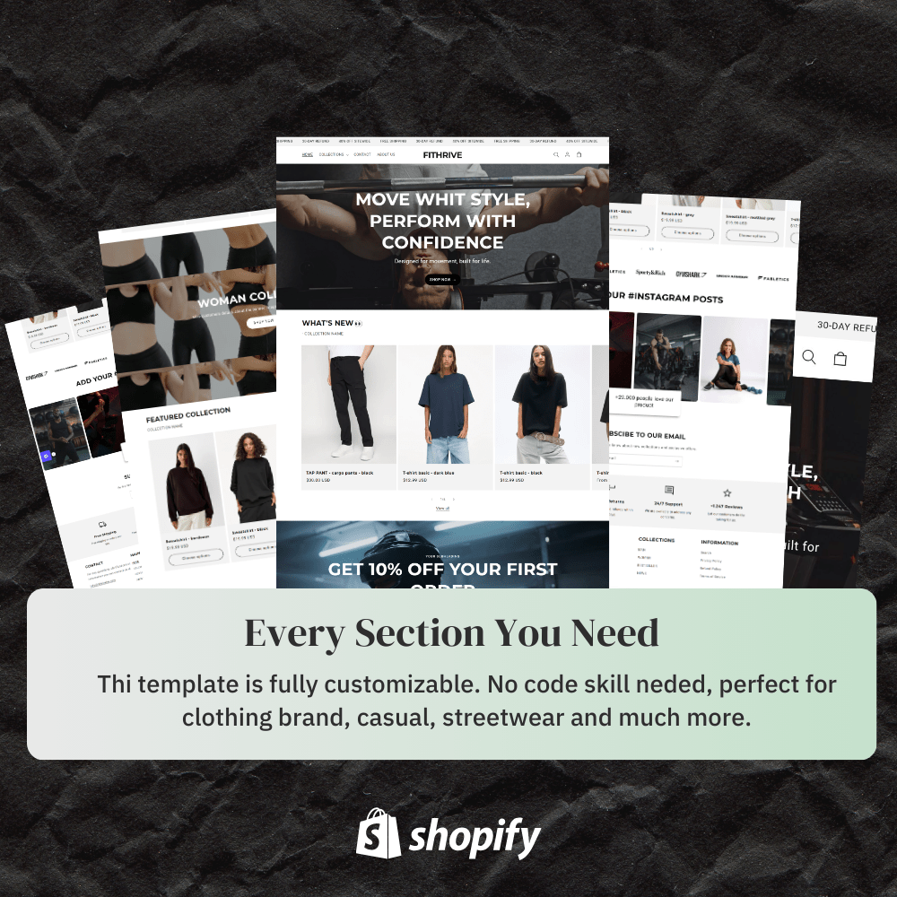 FITHRIVE – Premium Shopify Theme for Fitness, Gym & Activewear Brands (2.0) - Webwave Theme