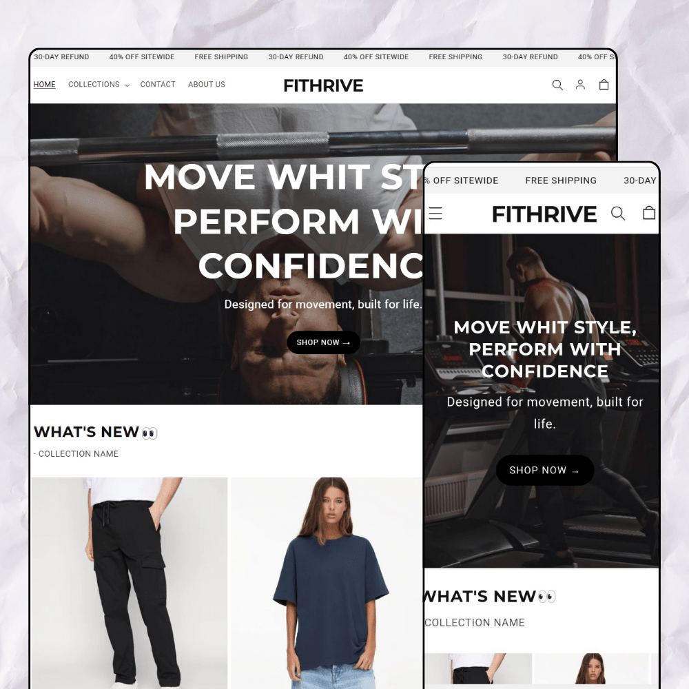 FITHRIVE – Premium Shopify Theme for Fitness, Gym & Activewear Brands (2.0) - Webwave Theme